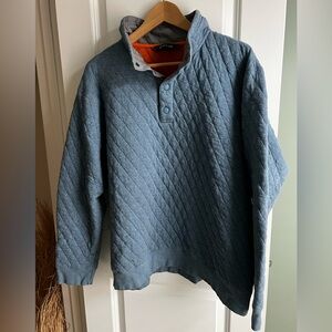 Orvis Blue Quilted Men's Crewneck Sweater